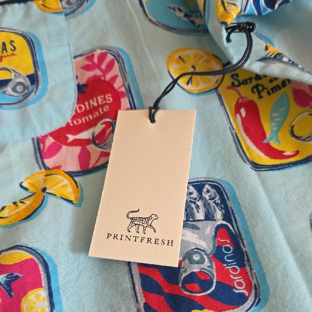 Printfresh Cotton Pajamas Sardine/Lemon Graphic Design. Size 2X NWT - Picture 14 of 16